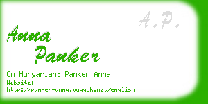 anna panker business card